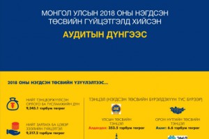  Монгол Улсын 2018 оны нэгдсэн төсвийн гүйцэтгэлд хийсэн аудитын дүнгээс, инфографикийн мэдээллийн багцыг хүргүүлж байна. 