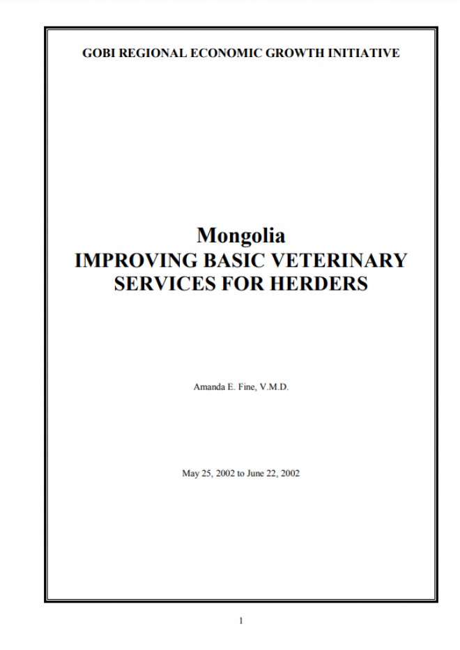 Mongolia improving basic veterinary services for herders