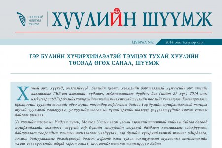 Гэр бүлийн хүчирхийлэлтэй тэмцэх тухай хуулийн төсөлд өгөх санал, шүүмж