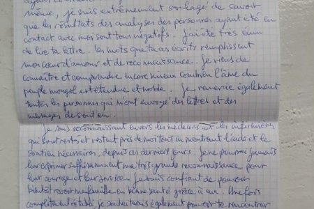 ХӨСҮТ-д эмчлүүлж буй франц иргэн Монголын ард түмэн болон эмнэлгийн ажилтнуудад хандан захидал бичжээ