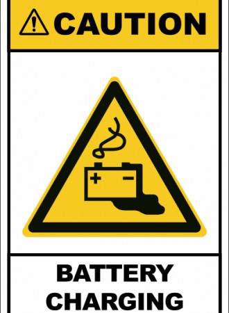 Battery charging sign