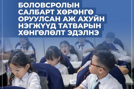 БОЛОВСРОЛЫН САЛБАРТ ХӨРӨНГӨ ОРУУЛСАН АЖ АХУЙН НЭГЖҮҮД ТАТВАРЫН ХӨНГӨЛӨЛТ ЭДЭЛНЭ
