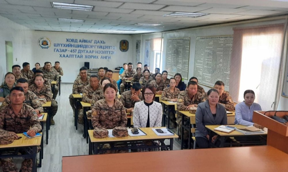 ХОВД АЙМАГ ДАХЬ ШҮҮХИЙН ШИЙДВЭР ГҮЙЦЭТГЭХ ГАЗАР -457 ДУГААР НЭЭЛТТЭЙ ХААЛТТАЙ ХОРИХ АНГИД ЭРҮҮЛ МЭНДИЙН СУРГАЛТ ЗОХИОН БАЙГУУЛЛАА