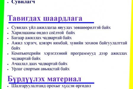Ажлын байрны зар