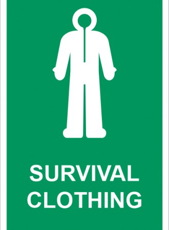 Survival clothing sign