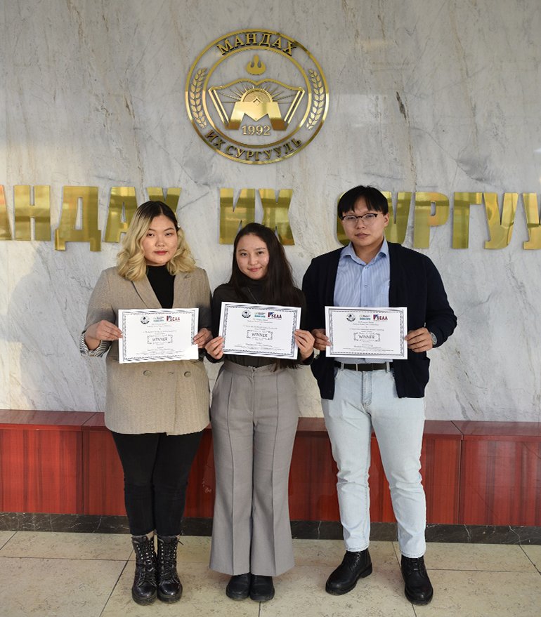 Mandakh University students have successfully participated in the 5th Peregrine Global-SEAA Students Instant Case Competition 2021.