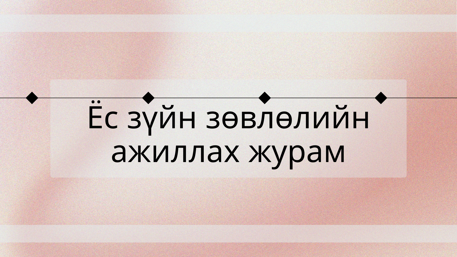 Ёс зүйн зөвлөлийн ажиллах журам