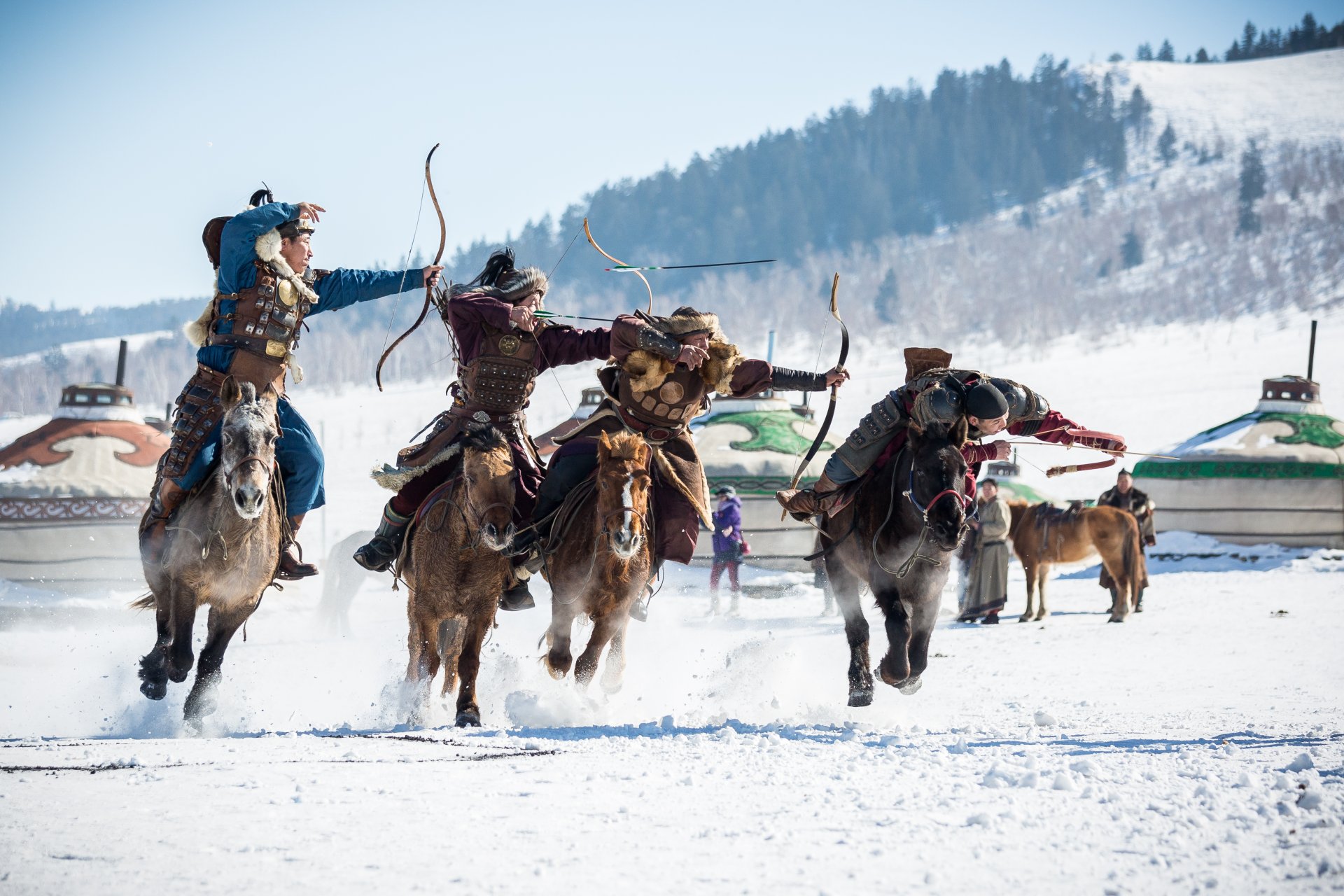 Das Eis Festival in der Mongolei. 