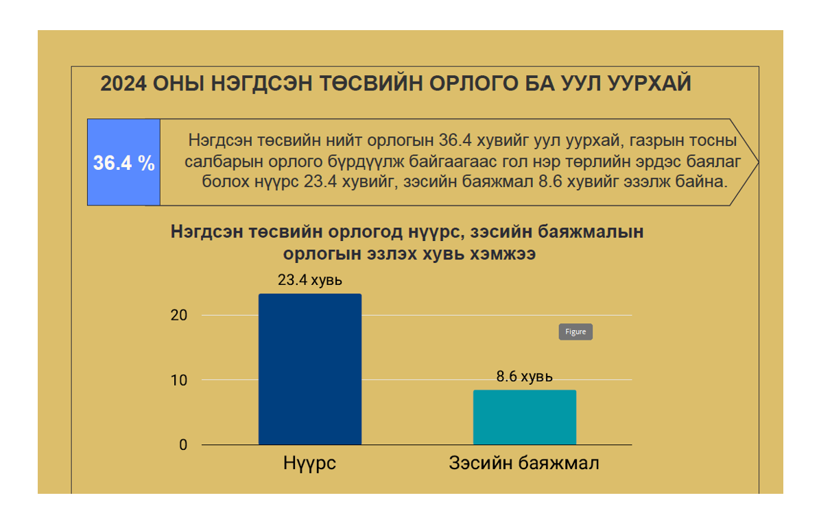2024 оны нэгдсэн төсвийн гүйцэтгэлийн аудитын тайлангаас