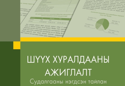 ШҮҮХ ХУРАЛДААНЫ   АЖИГЛАЛТ  Судалгааны нэгдсэн тайлан