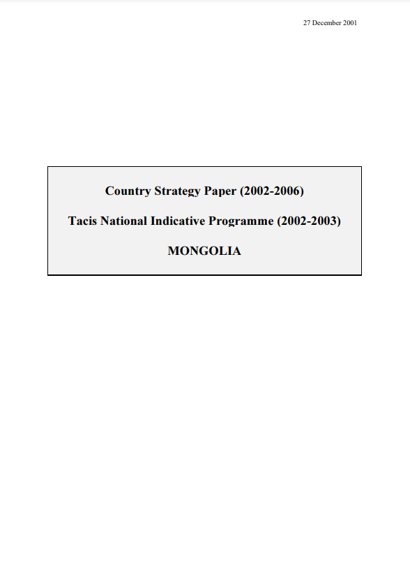 Country Strategy paper /2002-2006/