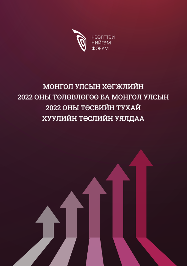 Монгол Улсын хөгжлийн 2022 оны төлөвлөгөө ба Монгол Улсын 2022 оны төсвийн тухай хуулийн төслийн уялдаа