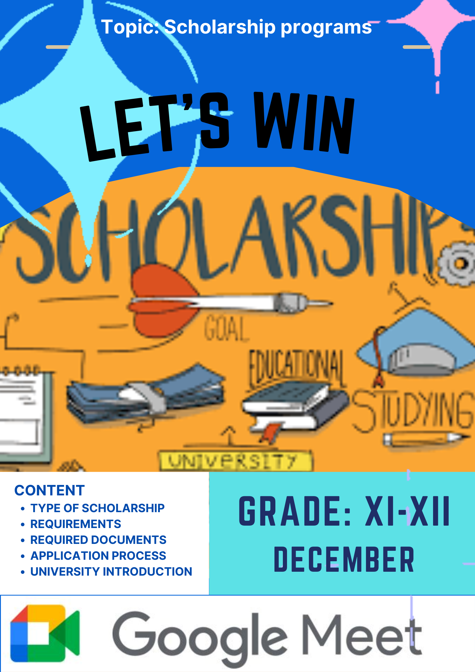 December: Scholarship programs