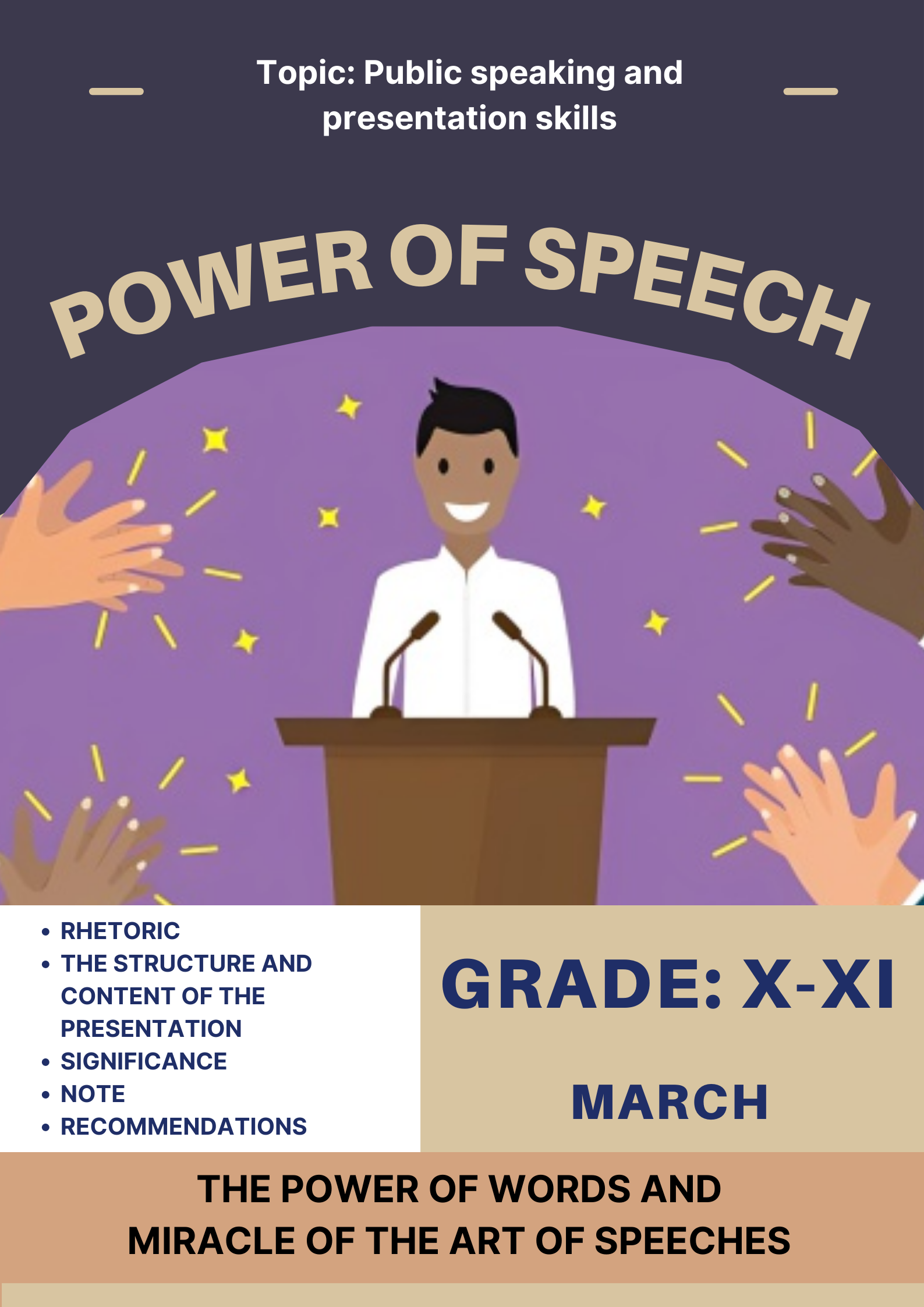 March: Public speaking and presentation skills