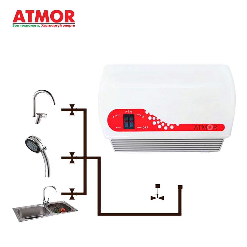 Агшин зуурын ус халаагч / Inline