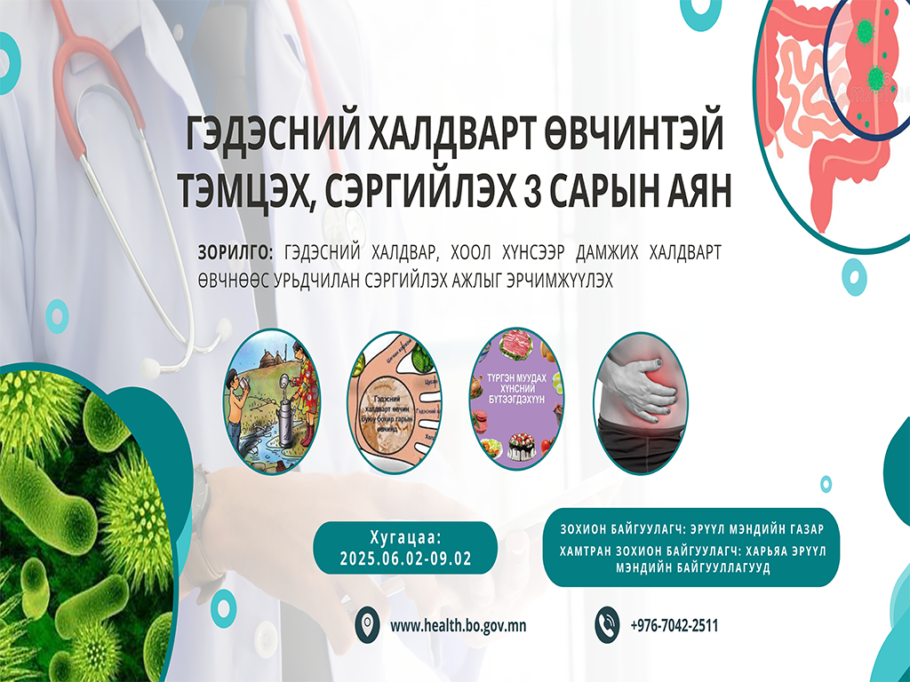 ГЭДЭСНИЙ ХАЛДВАРТ ӨВЧИНТЭЙ ТЭМЦЭХ, СЭРГИЙЛЭХ 3 САРЫН АЯН ЭХЭЛЛЭЭ.