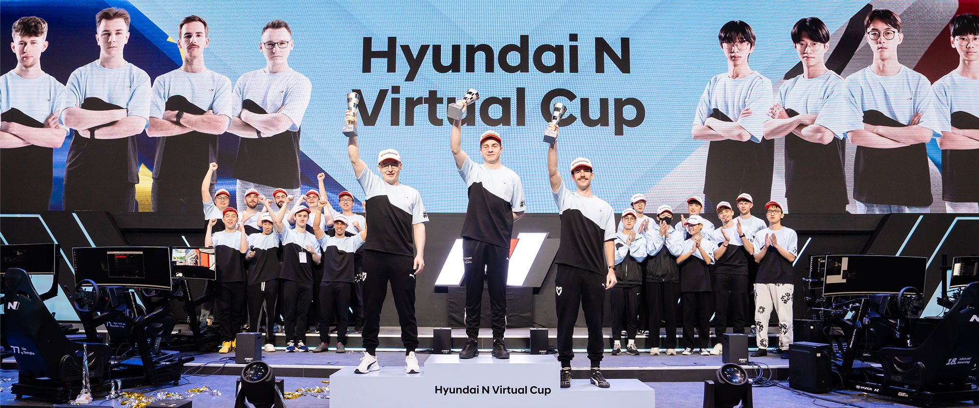 Hyundai Motor Company crowned the first Hyundai N Virtual Cup (HNVC) World Champion at the offline World Finals on January 11 at the SOOP Colosseum Esports Stadium in Seoul, South Korea. 