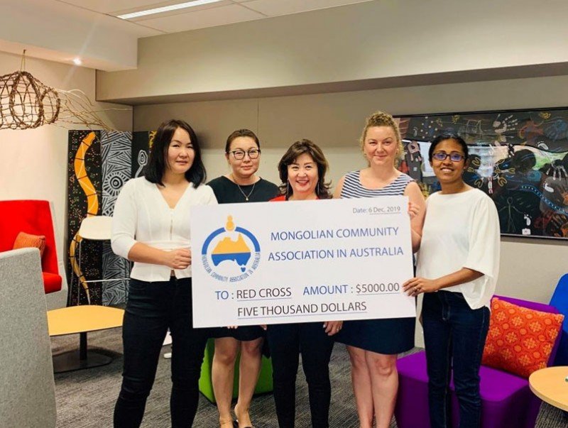 Австрали дахь монголчууд хандив өглөө