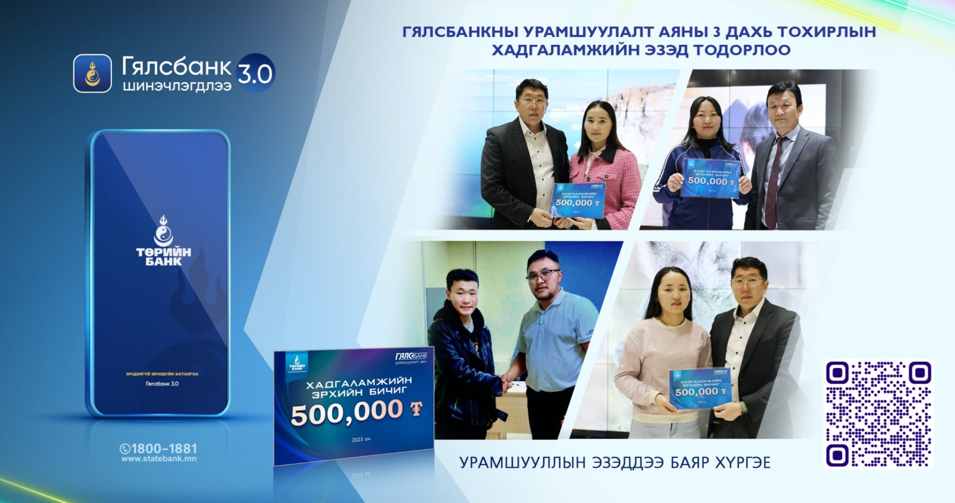 Төрийн банк: Гялсбанк-2023 аяны урамшууллын эзэд тодорсоор