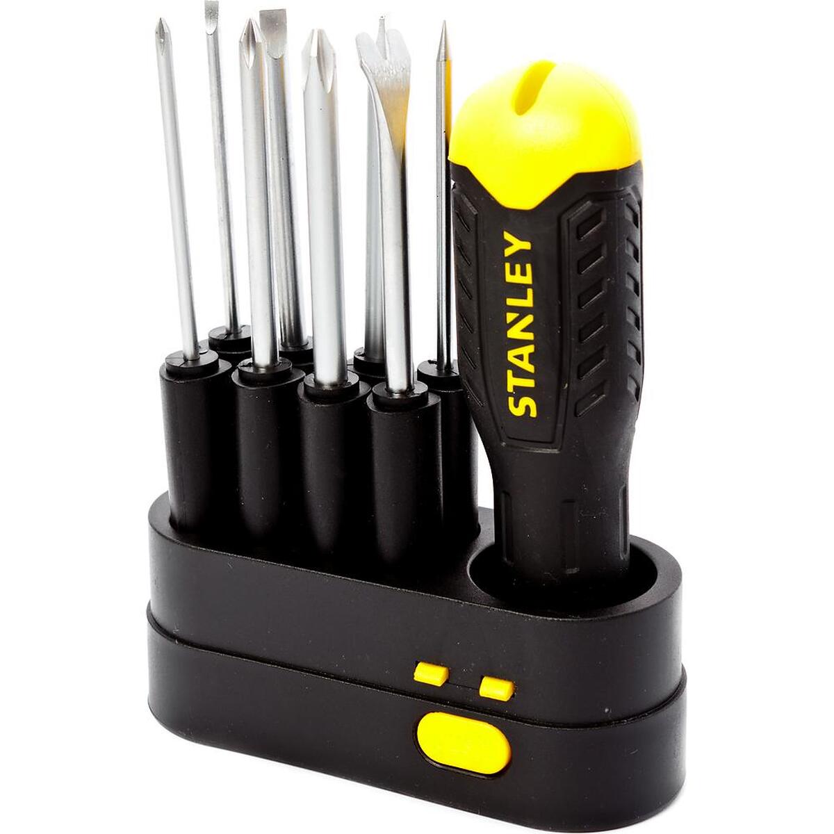 Tournevis 9 Voies Stanley 62-511 - Barres Interchangeables, étui Inclus, Polyvalent Pour Bricolage - 10