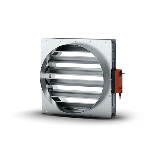 Round transition multi-blade dampers PWR