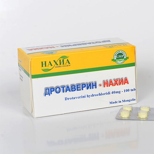 Дротаверин - Нахиа 40 мг, №100 (Дротаверина гидрохлорид)