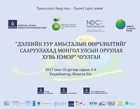 ДЭЛХИЙН УУР АМЬСГАЛЫН ӨӨРЧЛӨЛТИЙН ОЛОН УЛСЫН ЧУУЛГАН МАРГААШ ЭХЭЛНЭ