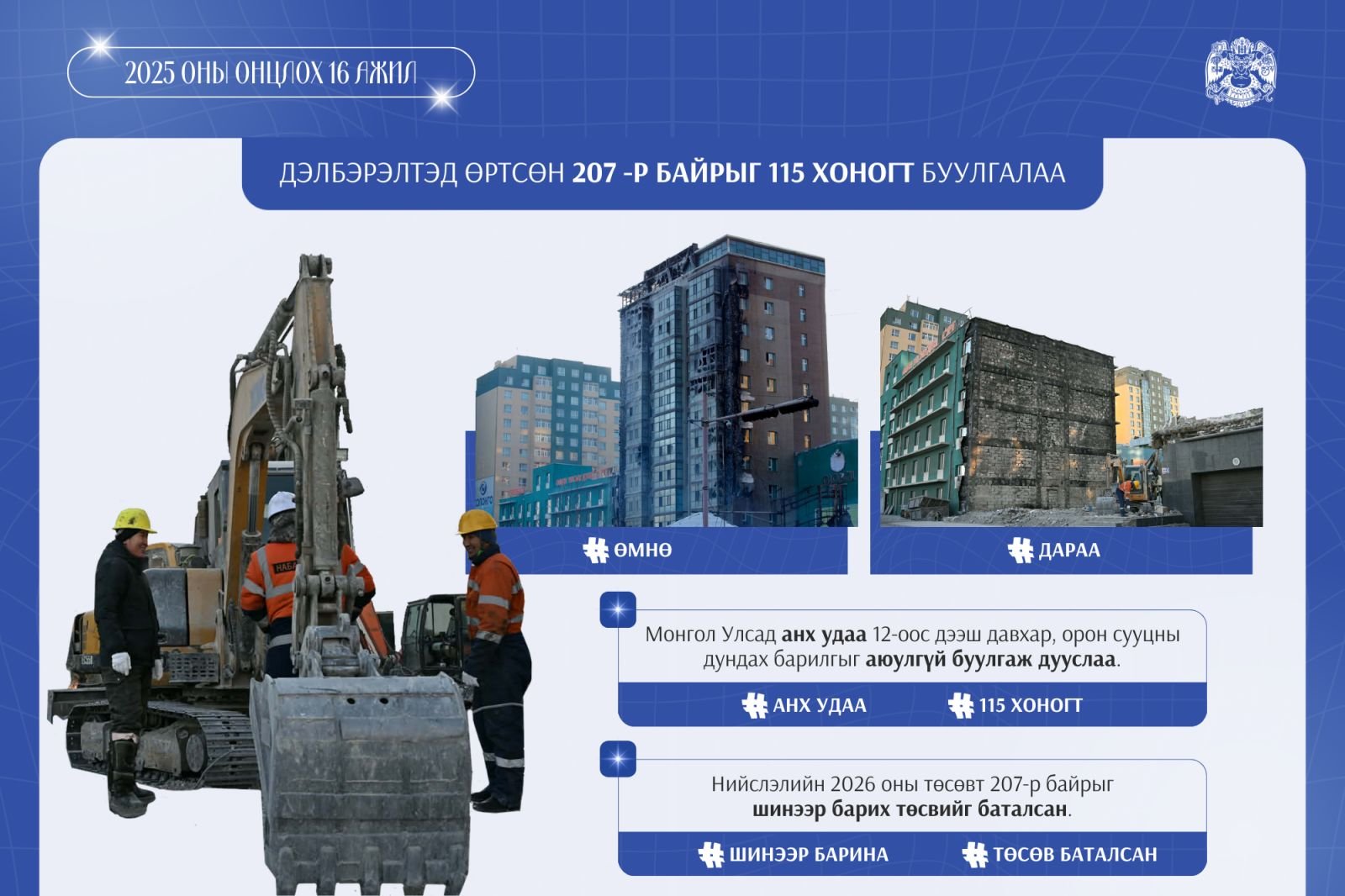 Дэлбэрэлтэд өртсөн 207 дугаар байрыг буулгалаа