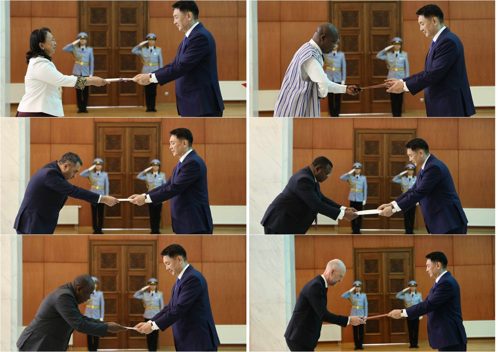 Монгол Улсад хавсран суух Элчин сайд нар Итгэмжлэх жуух бичгээ өргөн барилаа