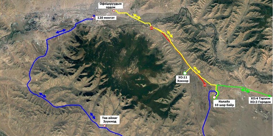 Налайхын авто зам засварын үеэр ажиллах Нийтийн Тээврийн үйлчилгээний төлөвлөлт
