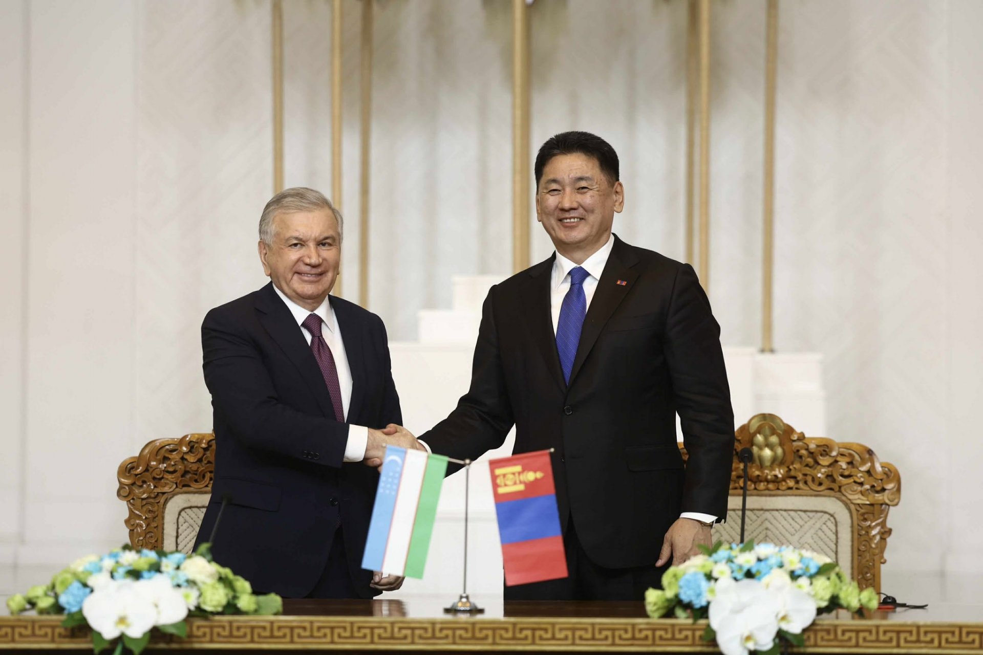 Ерөнхийлөгч У.Хүрэлсүх, Шавкат Мирзиёев нар Иж бүрэн түншлэлийн харилцаа тогтоосноо зарлалаа  