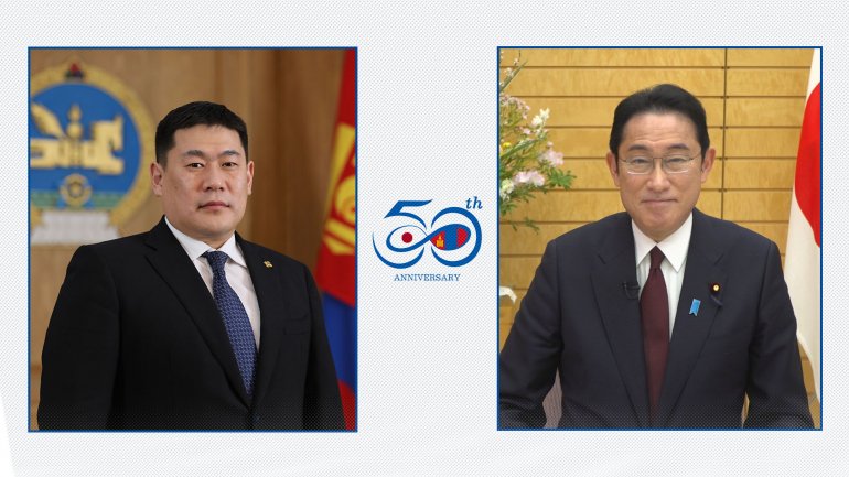 Монгол Улсын Ерөнхий сайд Л.Оюун-эрдэнэ, Япон улсын Ерөнхий сайд Ф.Кишида нар баярын мэндчилгээ солилцов