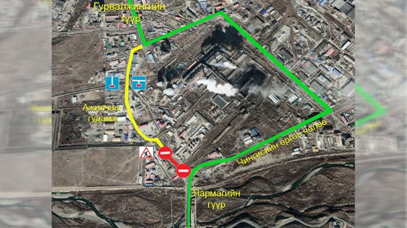 Яармагийн гүүрийн хойд уулзвараас Ажилчны гудамж хүртэлх замыг есдүгээр сар хүртэл хаахаар болжээ