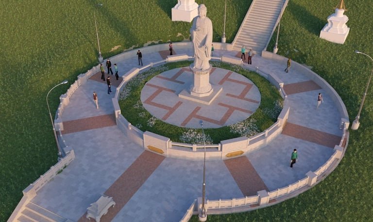 Бурхан багшийн сэрэг дүр орчмыг тохижуулж байна