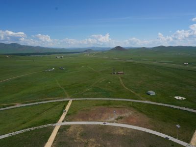 View from the top - Genghis Equestrian statue