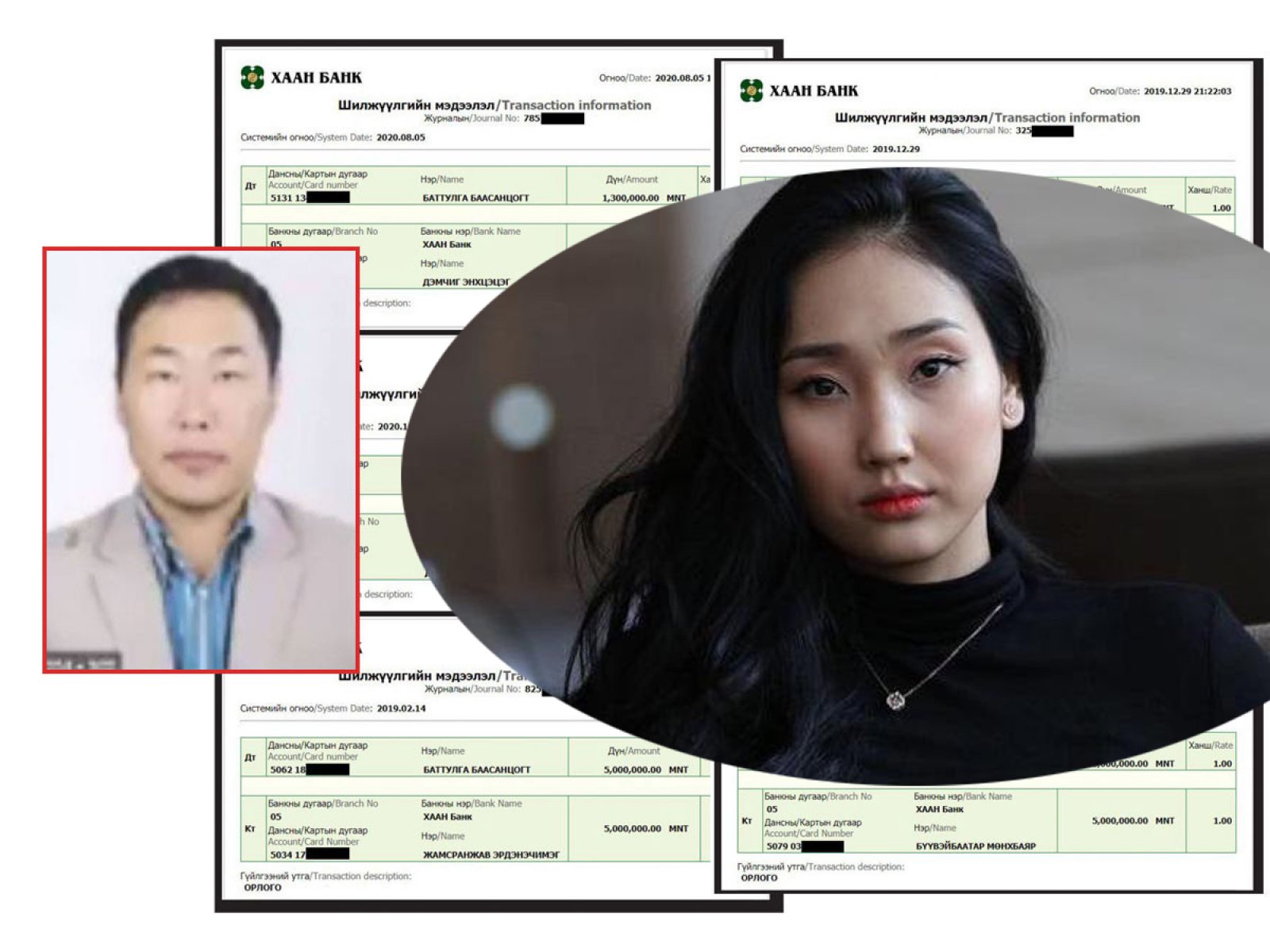 Өмгөөлөгч Б.Баасанцогт ҮХЦ-ийн зарим гишүүд болон балетчин Сүнээ рүү мөнгө шилжүүлсэн баримтууд ил боллоо