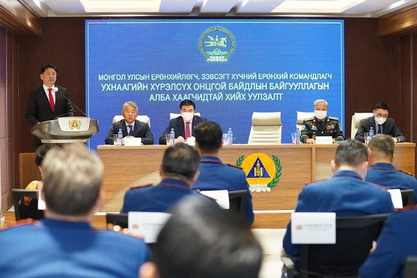 МОНГОЛ УЛСЫН ЕРӨНХИЙЛӨГЧ У.ХҮРЭЛСҮХ ОНЦГОЙ БАЙДЛЫН БАЙГУУЛЛАГУУДЫН ҮЙЛ АЖИЛЛАГААТАЙ ТАНИЛЦЛАА