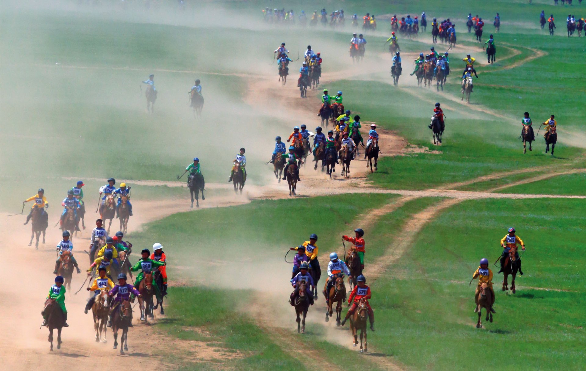 Mongolian horse racing Drone