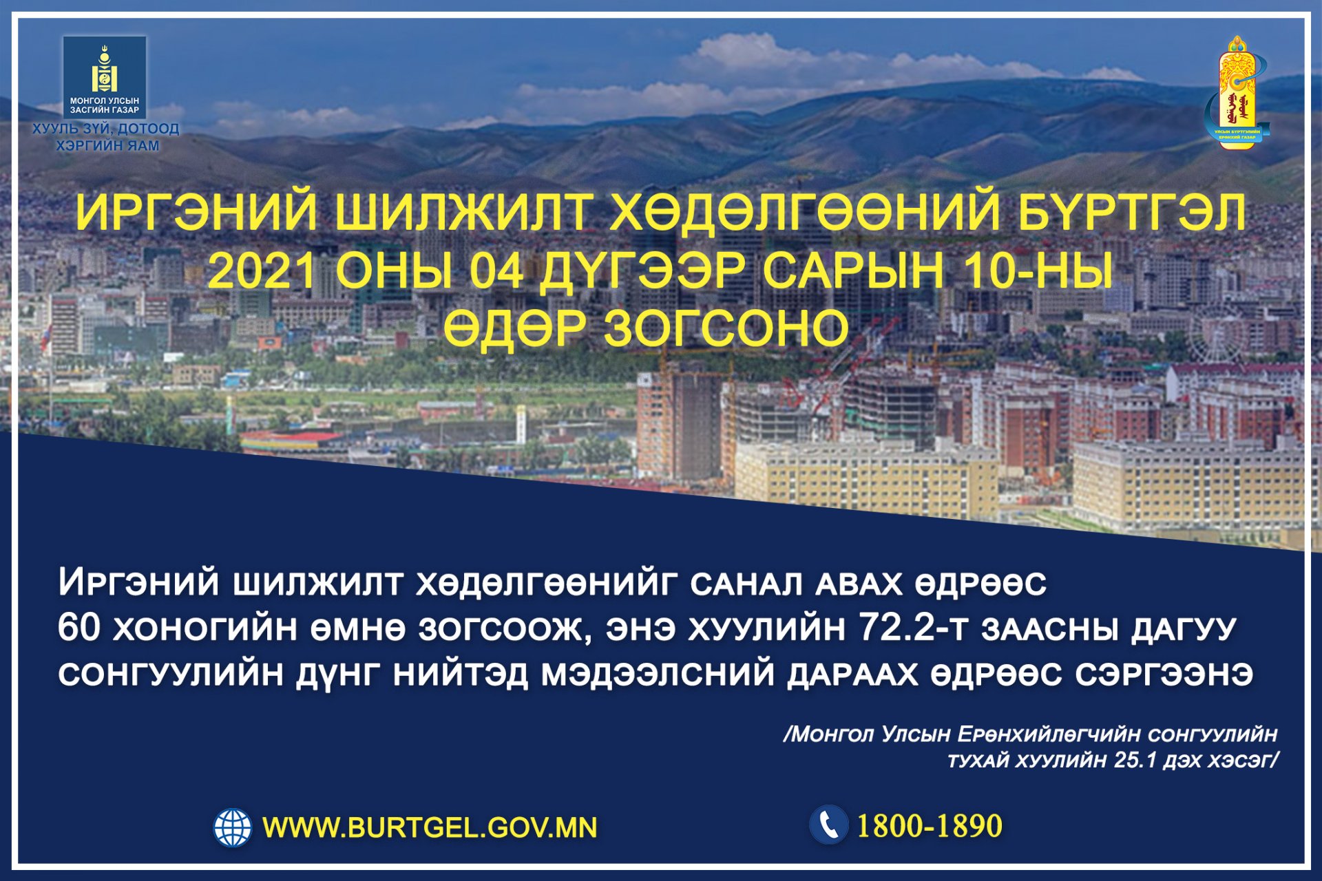 Registration of civil migration will be stopped on April 10, 2021