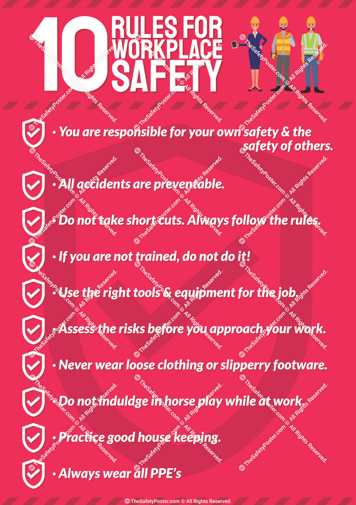 Workplace Safety Safety Rules Industrial Safety Poster HSCT LLC