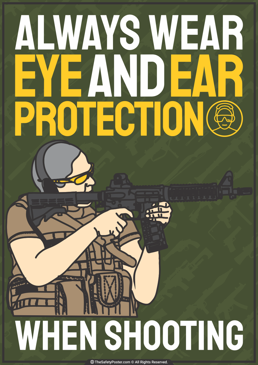Always wear eye and ear protection