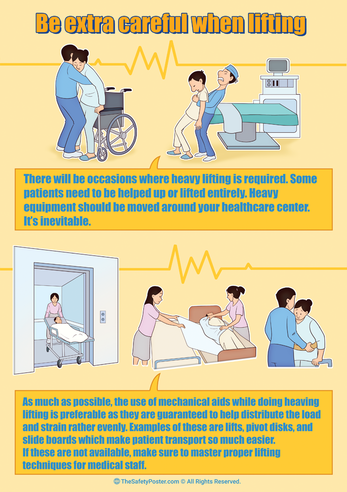 Be extra careful when lifting