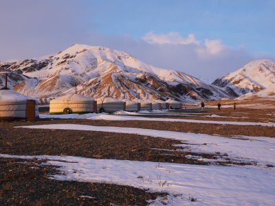 Our camp at the Altai mountain foothill