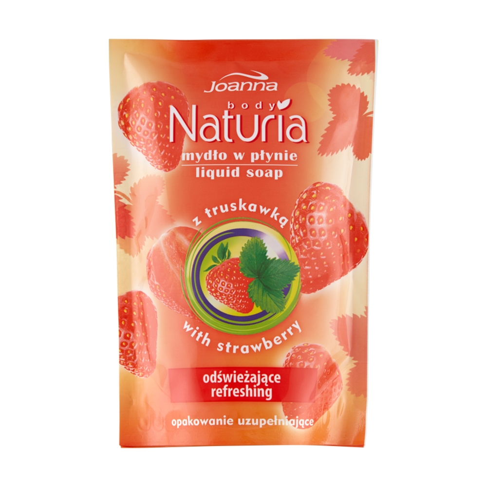 Шингэн савангийн запас - гүзээлзгэнийн хандтай 300мл - Naturia body liquid soap strawberry doypack