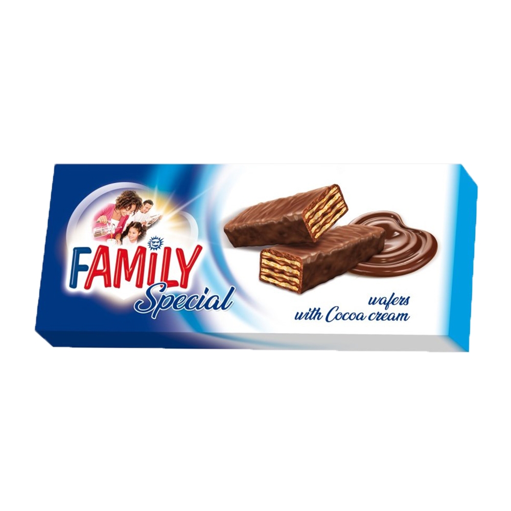 Вафли - шоколадтай 145гр - Coated waffles family special cocoa